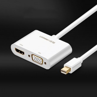 Ugreen HDMI / VGA adapter - mini DisplayPort 4K @ 30 Hz Full HD 1080p white (MD108 10427)