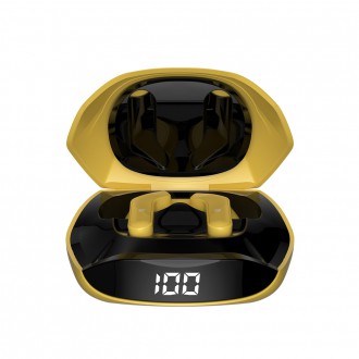 Dudao in-ear wireless headphones TWS Bluetooth 5.2 yellow (U16H-yellow)