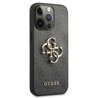 Guess GUHCP13X4GMGGR iPhone 13 Pro Max 6,7&quot; šedý/šedý pevný obal 4G velké kovové logo