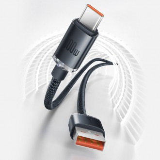 [RETURNED ITEM] Baseus Crystal Shine Series cable USB cable for fast charging and data transfer USB Type A - USB Type C 100W 2m black (CAJY000501)