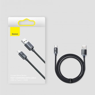 [RETURNED ITEM] Baseus Crystal Shine Series cable USB cable for fast charging and data transfer USB Type A - USB Type C 100W 2m black (CAJY000501)