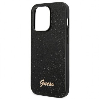 Guess GUHCP14XHGGSHK iPhone 14 Pro Max 6,7" czarny/black hard case Glitter Script