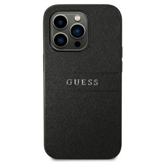 Guess GUHCP14LPSASBBK iPhone 14 Pro 6,1" czarny/black Saffiano Strap