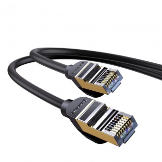 Baseus Speed Seven síťový kabel RJ45 10Gbps 0,5m černý (WKJS010001)