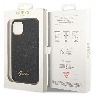 Guess GUHCP14MHGGSHK iPhone 14 Plus 6,7" czarny/black hard case Glitter Script