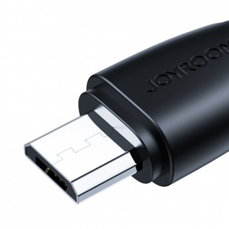 Joyroom USB kabel – micro USB 2.4A řady Surpass pro rychlé nabíjení a přenos dat 0,25 m černý (S-UM018A11)