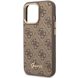 Guess GUHCP14XHG4SHW iPhone 14 Pro Max 6.7 &quot;brown / brown hard case 4G Vintage Gold Logo