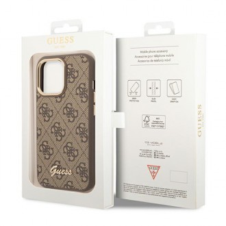 Guess GUHCP14XHG4SHW iPhone 14 Pro Max 6.7 &quot;brown / brown hard case 4G Vintage Gold Logo