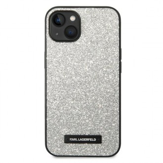 Karl Lagerfeld KLHCP14MG2ELS iPhone 14 Plus 6.7 &quot;hardcase silver / silver Glitter Plaque Logo