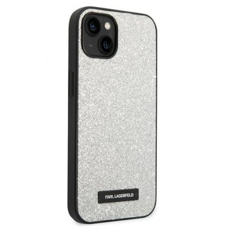 Karl Lagerfeld KLHCP14MG2ELS iPhone 14 Plus 6.7 &quot;hardcase silver / silver Glitter Plaque Logo