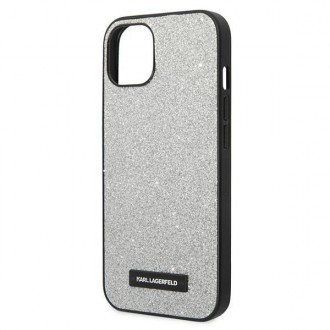 Karl Lagerfeld KLHCP14MG2ELS iPhone 14 Plus 6.7 &quot;hardcase silver / silver Glitter Plaque Logo