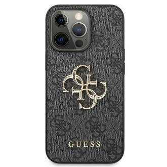 Guess GUHCP13L4GMGGR iPhone 13 Pro / 13 6,1&quot; šedý/šedý pevný obal 4G velké kovové logo