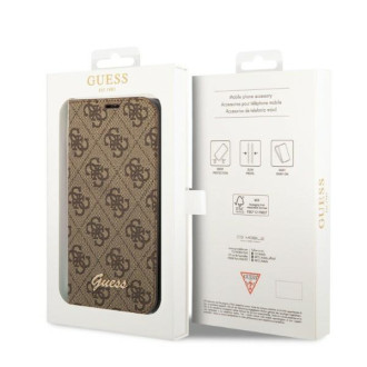 Guess GUBKP14SHG4SHW iPhone 14 6.1 &quot;brown / brown book 4G Vintage Gold Logo