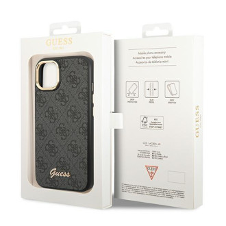 Guess GUHCP14SHG4SHK iPhone 14 6.1 &quot;black / black hard case 4G Vintage Gold Logo