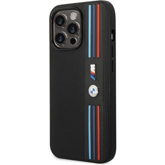 Pouzdro BMW BMHCP14L22PPMK iPhone 14 Pro 6.1&quot; černo/černé Tricolor M Collection