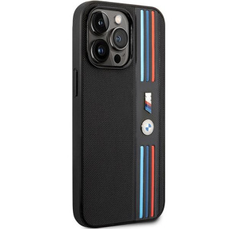 Pouzdro BMW BMHCP14L22PPMK iPhone 14 Pro 6.1&quot; černo/černé Tricolor M Collection