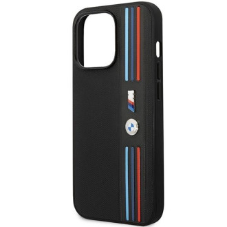 Pouzdro BMW BMHCP14L22PPMK iPhone 14 Pro 6.1&quot; černo/černé Tricolor M Collection