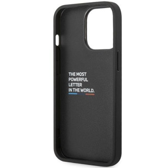 Pouzdro BMW BMHCP14L22PPMK iPhone 14 Pro 6.1&quot; černo/černé Tricolor M Collection