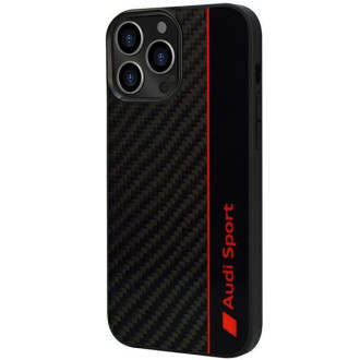 Audi Carbon Fiber Stripe iPhone 13 Pro / 13 6,1&quot; černý/černý pevný obal AUS-TPUPCIP13P-R8/D1-BK