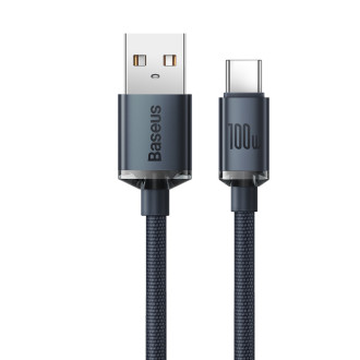 [RETURNED ITEM] Baseus Crystal Shine Series cable USB cable for fast charging and data transfer USB Type A - USB Type C 100W 2m black (CAJY000501)