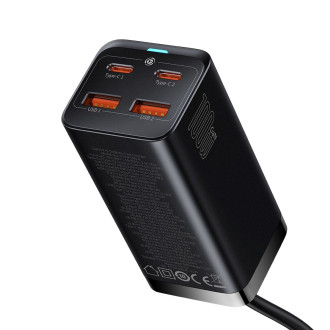 Baseus GaN3 Pro fast universal GaN charger 2 x USB Type C / 2x USB 100W PD3.0, QC4.0 +, AFC black (CCGP000101)