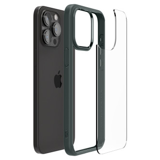 Pouzdro Spigen Ultra Hybrid pro iPhone 15 Pro Max - tmavě zelené