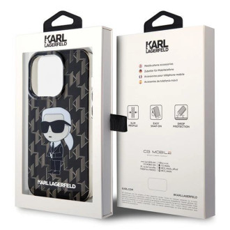 Pouzdro Karl Lagerfeld Monogram Ikonik pro iPhone 15 Pro Max - průhledné