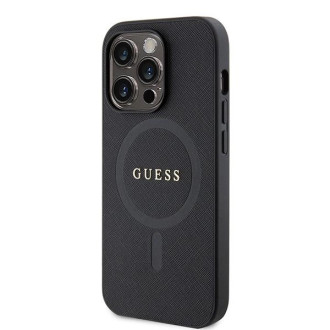 Guess GUHMP15XPSAHMCK iPhone 15 Pro Max 6,7&quot; černo/černé pevné pouzdro Saffiano MagSafe