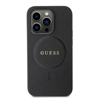 Guess GUHMP15XPSAHMCK iPhone 15 Pro Max 6,7&quot; černo/černé pevné pouzdro Saffiano MagSafe