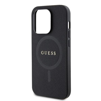 Guess GUHMP15XPSAHMCK iPhone 15 Pro Max 6,7&quot; černo/černé pevné pouzdro Saffiano MagSafe