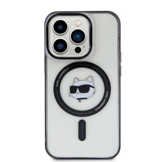 Karl Lagerfeld KLHMP15XHCHNOTK iPhone 15 Pro Max 6,7&quot; průhledný pevný obal IML Choupette`s Head MagSafe