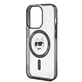 Karl Lagerfeld KLHMP15XHCHNOTK iPhone 15 Pro Max 6,7&quot; průhledný pevný obal IML Choupette`s Head MagSafe