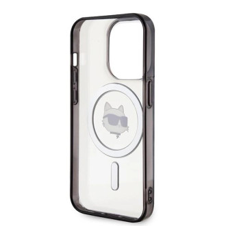 Karl Lagerfeld KLHMP15XHCHNOTK iPhone 15 Pro Max 6,7&quot; průhledný pevný obal IML Choupette`s Head MagSafe