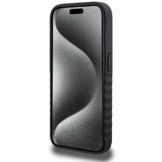 Pouzdro Mercedes Smooth Leather pro iPhone 15 Pro - černé