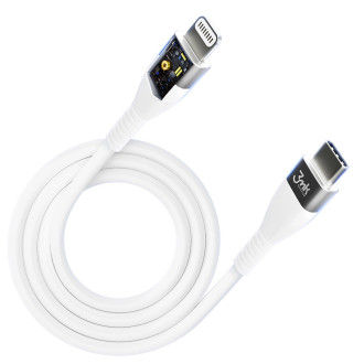 3MK HyperSilicone MFI USB-C / Lightning cable white 1m 20W 3A