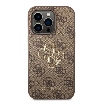 Guess GUHCP15X4GMGBR iPhone 15 Pro Max 6,7&quot; hnědý/hnědý pevný obal 4G Big Metal Logo