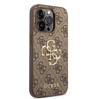 Guess GUHCP15X4GMGBR iPhone 15 Pro Max 6,7&quot; hnědý/hnědý pevný obal 4G Big Metal Logo