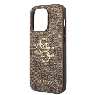 Guess GUHCP15X4GMGBR iPhone 15 Pro Max 6,7&quot; hnědý/hnědý pevný obal 4G Big Metal Logo