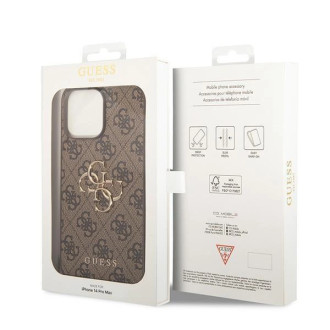 Guess GUHCP15X4GMGBR iPhone 15 Pro Max 6,7&quot; hnědý/hnědý pevný obal 4G Big Metal Logo