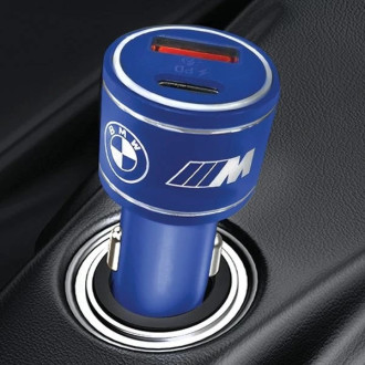 Nabíječka do auta BMW M Edition Case BMCCMUSBCB 20W PD QC 3.0 - modrá