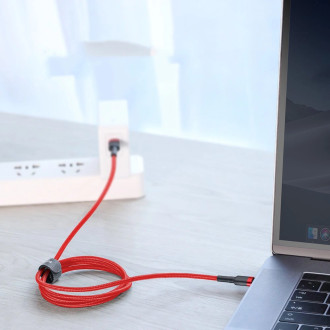 Baseus Cafule Cable odolný nylonový kabel USB-C PD / USB-C PD PD2.0 60W 20V 3A QC3.0 1M černo-šedý (CATKLF-GG1)