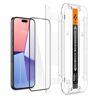 TEPELNÉ SKLO Spigen GLAS.TR &quot;EZ FIT&quot; FC IPHONE 15 PRO MAX BLACK 2 BALENÍ