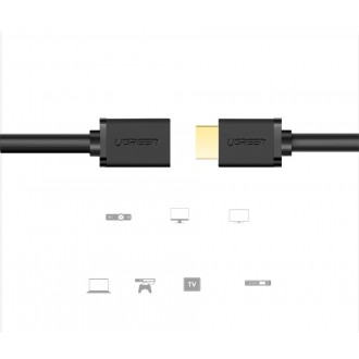 Ugreen cable HDMI extension cable (female) - HDMI (male) 19 pin 1.4v 4K 60Hz 30AWG 2m black (10142)